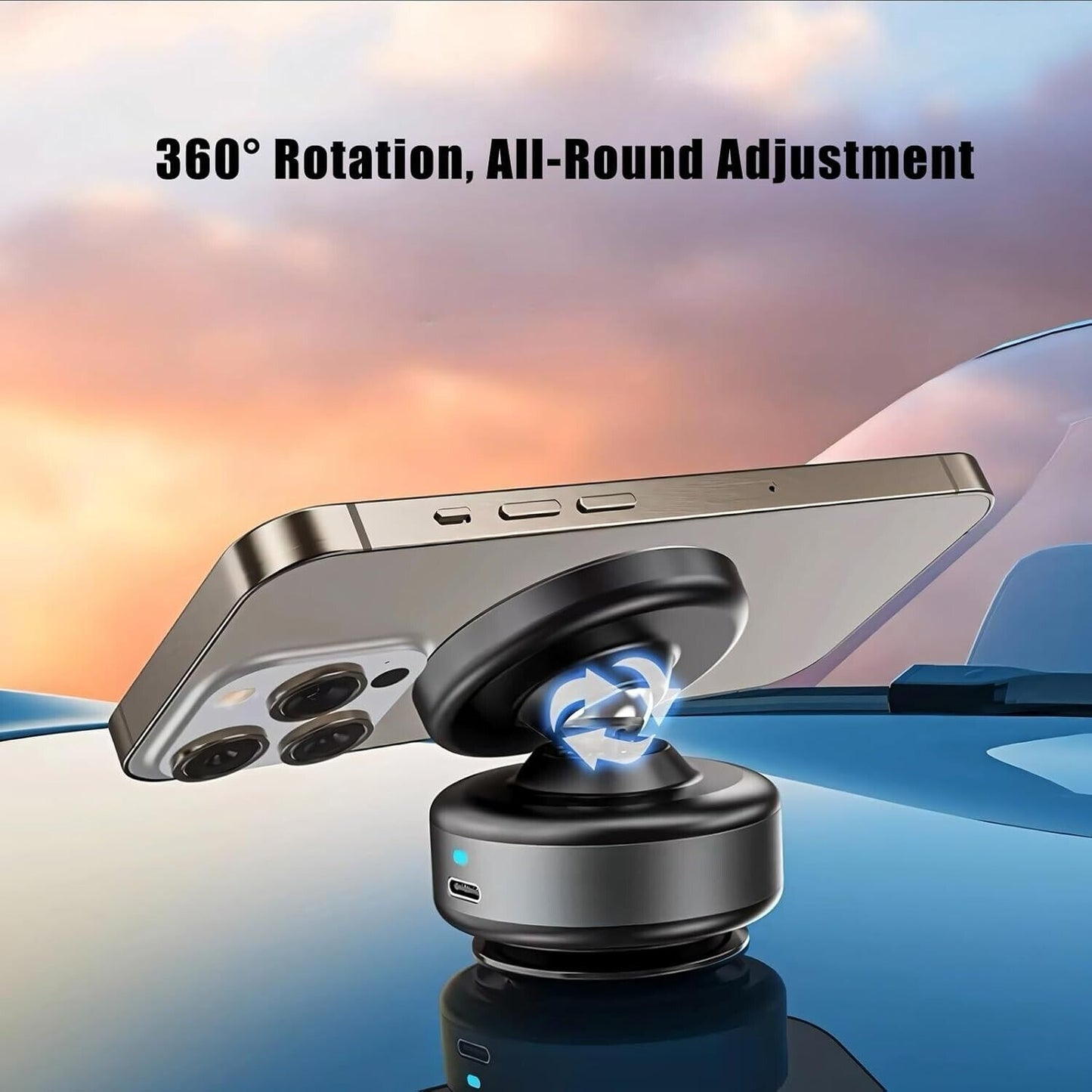 360 Rotatable Car Magnetic Phone Holder Mount Vacuum Magnetic Phone Holder Stand