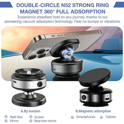 360 Rotatable Car Magnetic Phone Holder Mount Vacuum Magnetic Phone Holder Stand