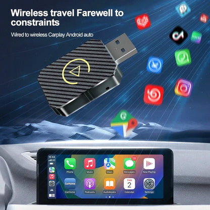 Wireless Carplay Android Auto Adapter Smart Box Plug and Play Wireless Dongle BT Wifi for Wired Carplay/Andriod Auto Cars